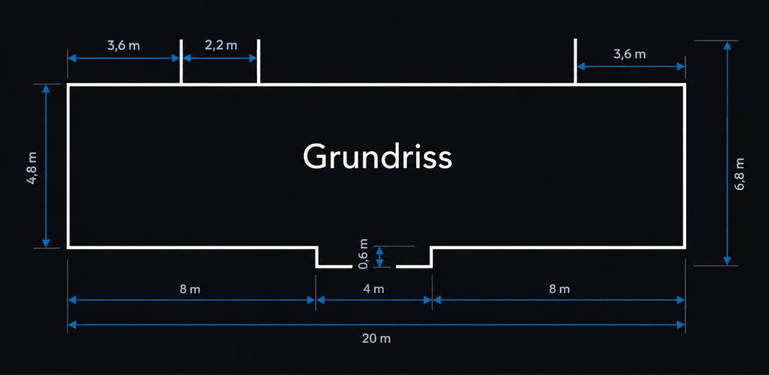 Spaßstadl Grundriss